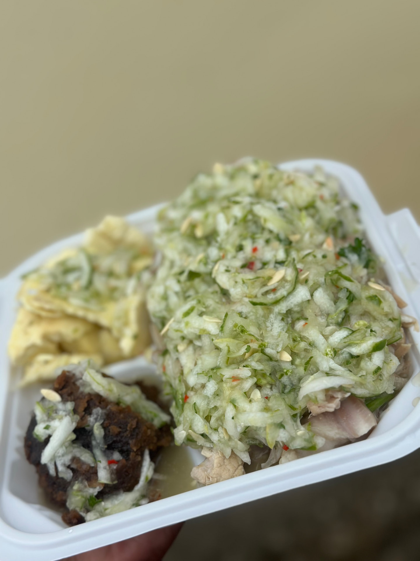 Souse with pudding and breadfruit